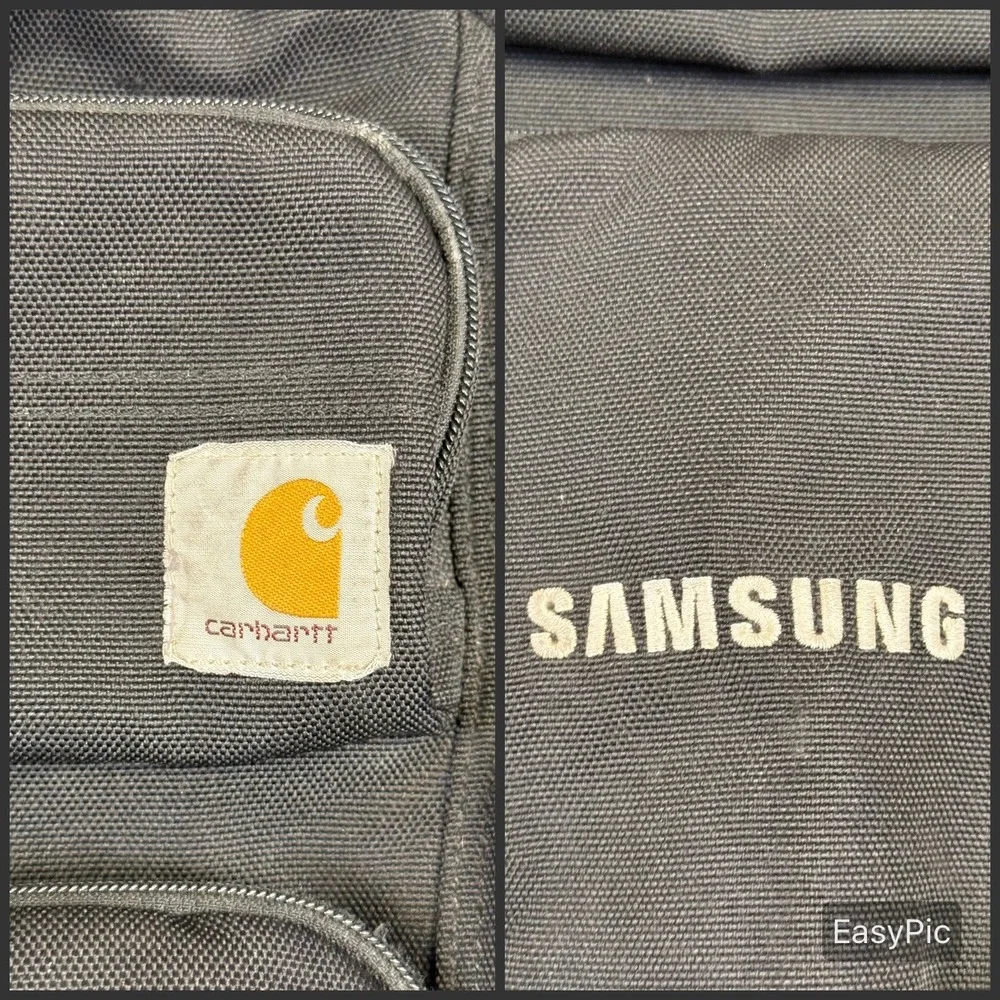 Carhartt Legacy Standard Work Backpack Black Canvas Samsung Embroidered Utility